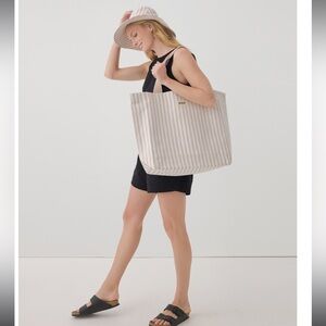 PACT Striped Tote Bag